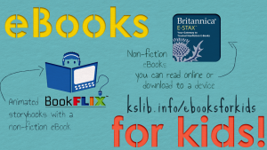 Slide for digital sign in the State Library lobby promoting the children's books e