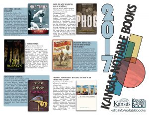 Front page of a brochure describing each title named as a Kansas Notable Book for 2017