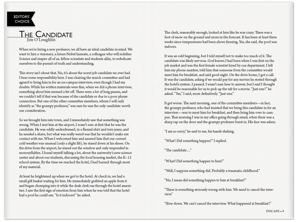 Sample Page layout from Inscape 2018